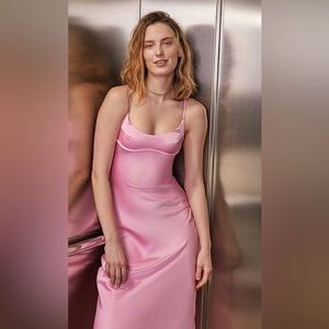 Zara Satin Effect Cut Out Slip Dress.  Perfect for Valentine’s Day 💖 NWT